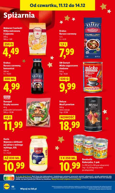 Lidl - gazetka promocyjna Od czwartku od czwartku 11.12 do niedzieli 14.12 - strona 66