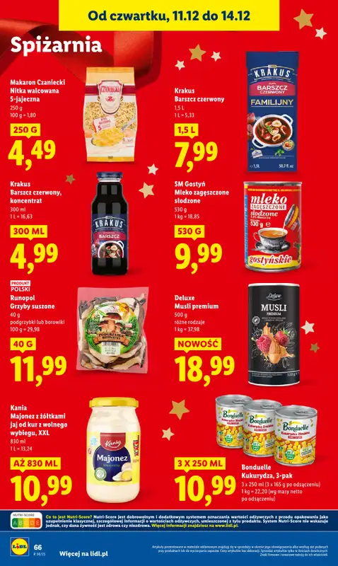 Lidl - gazetka promocyjna Od czwartku od czwartku 11.12 do niedzieli 14.12 - strona 66