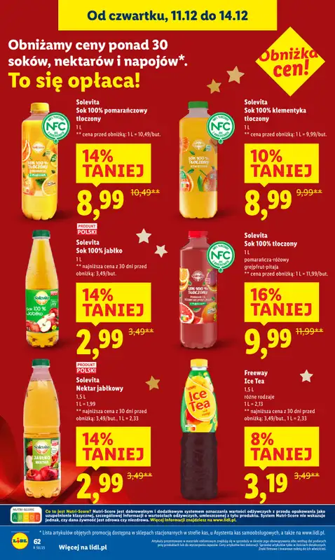 Lidl - gazetka promocyjna Od czwartku od czwartku 11.12 do niedzieli 14.12 - strona 62