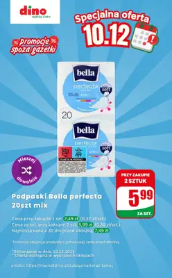 Dino - gazetka promocyjna Podpaski Bella perfecta - oferta na 10.12 | Promocje spoza gazetki od środy 10.12 do środy 10.12