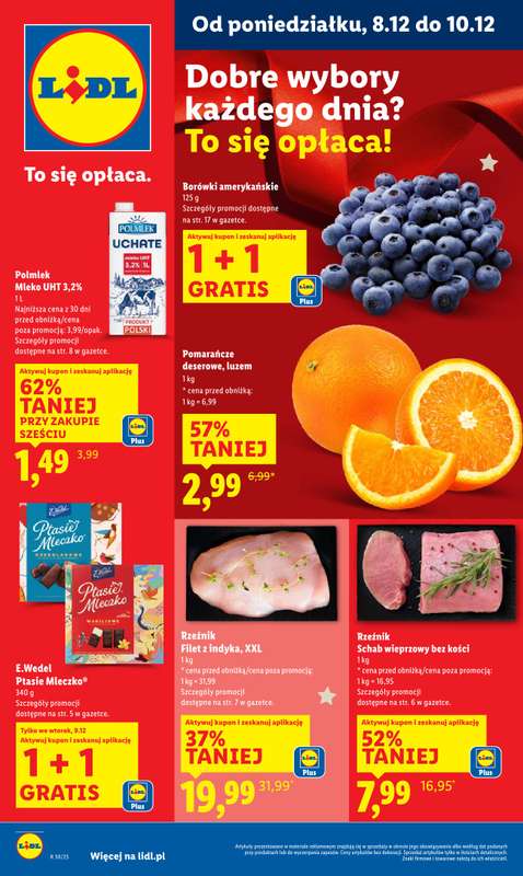 Lidl - gazetka promocyjna Oferta od poniedziałku od poniedziałku 08.12 do środy 10.12