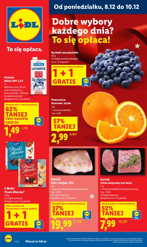 Lidl - gazetka promocyjna Oferta od poniedziałku od poniedziałku 08.12 do środy 10.12