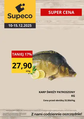Supeco - gazetka promocyjna Super Oferta KARP od środy 10.12 do poniedziałku 15.12