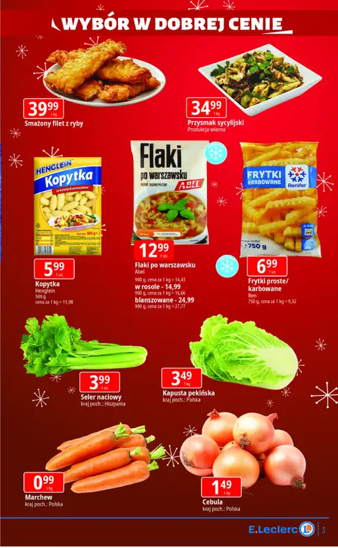 Leclerc - gazetka promocyjna Oferta Lublin Zana | Świąteczne smaki w dobrej cenie od piątku 12.12 do niedzieli 14.12 - strona 3