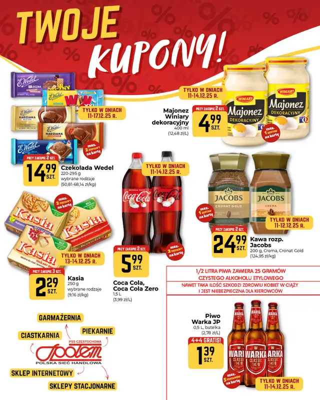 Społem Częstochowa - gazetka promocyjna Plakaty promocyjne od czwartku 11.12 do środy 17.12 - strona 2