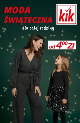 KiK - gazetka promocyjna Świąteczna moda dla całej rodziny! od środy 10.12 
