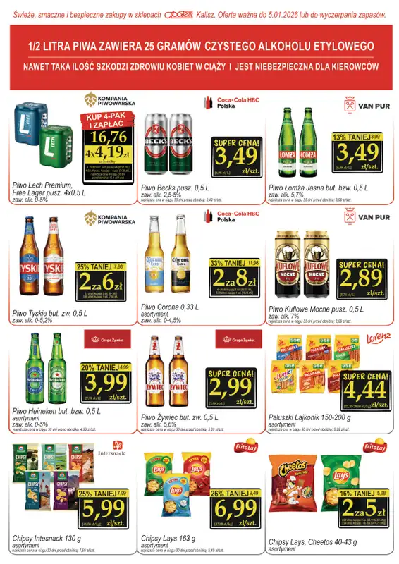 Społem - Blisko i Korzystnie - gazetka promocyjna Gazetka PSS Kalisz od środy 10.12 do poniedziałku 05.01 - strona 9