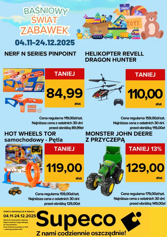 Supeco - gazetka promocyjna Bajkowy Świat Zabawek od wtorku 04.11 do środy 24.12 - strona 4