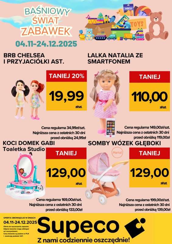 Supeco - gazetka promocyjna Bajkowy Świat Zabawek od wtorku 04.11 do środy 24.12 - strona 2