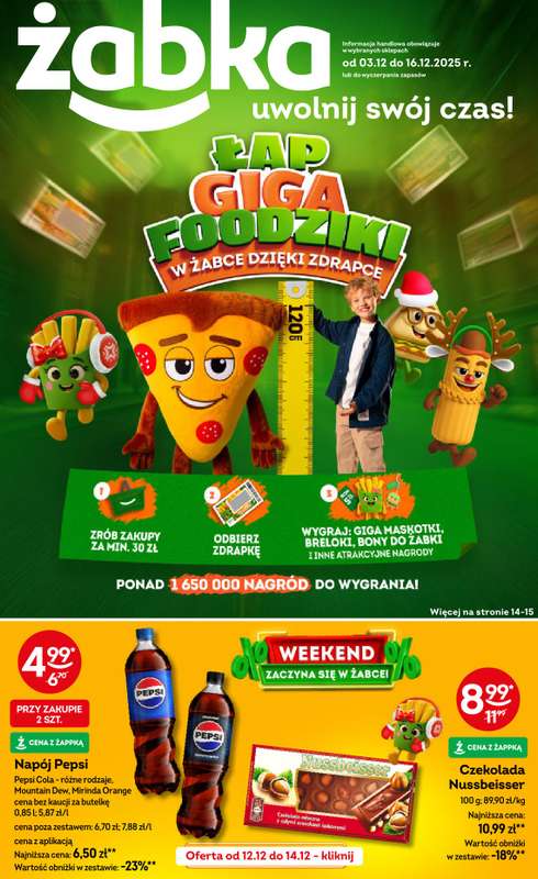 Żabka - gazetka promocyjna Gazetka od środy 03.12 do wtorku 16.12
