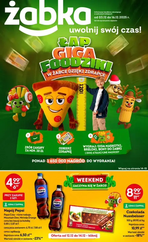 Żabka - gazetka promocyjna Gazetka od środy 03.12 do wtorku 16.12