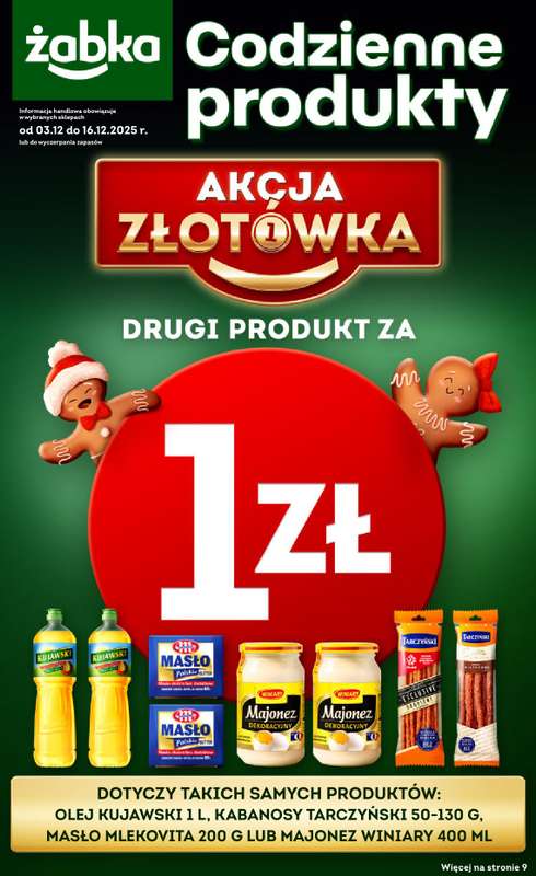 Żabka - gazetka promocyjna Gazetka Spożywcza od środy 03.12 do wtorku 16.12
