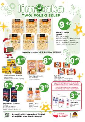 Limonka - gazetka promocyjna Gazetka od poniedziałku 15.12 do niedzieli 28.12