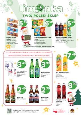 Limonka - gazetka promocyjna Plakaty promocyjne od poniedziałku 15.12 do niedzieli 28.12