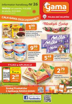 Gama - gazetka promocyjna Gazetka od czwartku 11.12 do wtorku 23.12