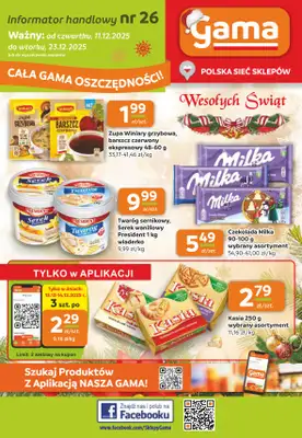 Gama - gazetka promocyjna Gazetka od czwartku 11.12 do wtorku 23.12