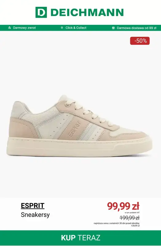 Deichmann - gazetka promocyjna Do -50% na sneakersy damskie od środy 10.12 do czwartku 18.12 - strona 12