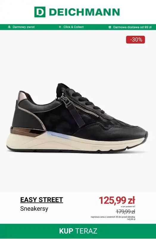 Deichmann - gazetka promocyjna Do -50% na sneakersy damskie od środy 10.12 do czwartku 18.12 - strona 8