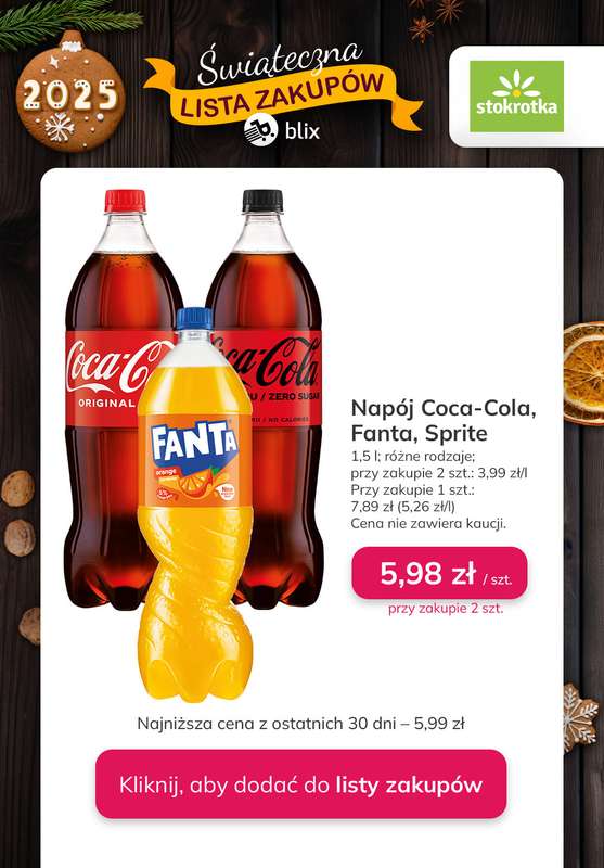 Stokrotka - gazetka promocyjna Świąteczna Lista Zakupów! od czwartku 11.12 do środy 17.12 - strona 7