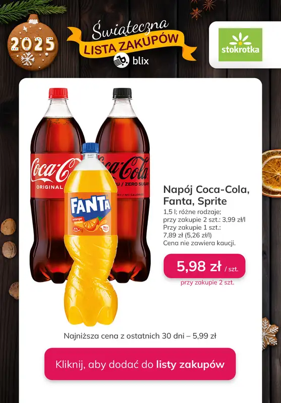 Stokrotka - gazetka promocyjna Świąteczna Lista Zakupów! od czwartku 11.12 do środy 17.12 - strona 7