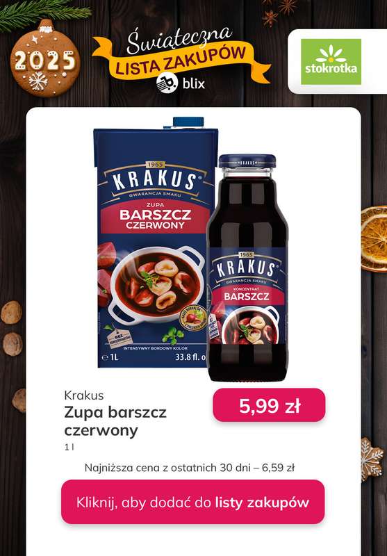 Stokrotka - gazetka promocyjna Świąteczna Lista Zakupów! od czwartku 11.12 do środy 17.12 - strona 10