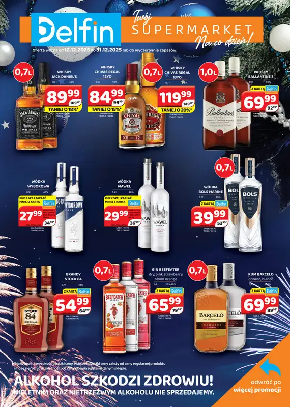 Delfin - gazetka promocyjna Gazetka alkoholowa  do środy 31.12 - strona 2