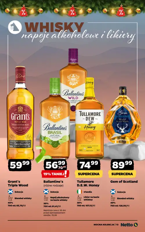 Netto - gazetka promocyjna Mocna Kolekcja - Alkohole mocne od środy 10.12 do niedzieli 21.12 - strona 13