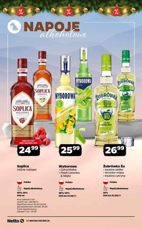 Netto - gazetka promocyjna Mocna Kolekcja - Alkohole mocne od środy 10.12 do niedzieli 21.12 - strona 4