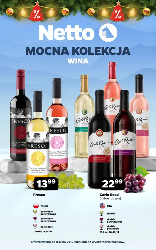 Netto - gazetka promocyjna Mocna Kolekcja - Wina od środy 10.12 do niedzieli 21.12