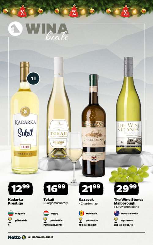 Netto - gazetka promocyjna Mocna Kolekcja - Wina  do niedzieli 21.12 - strona 8