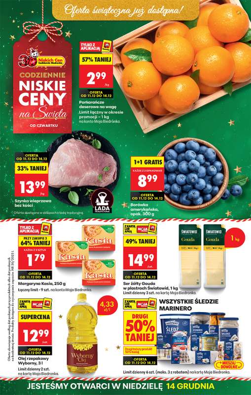 Biedronka - gazetka promocyjna Od czwartku, Z ladą tradycyjną od czwartku 11.12 do środy 17.12