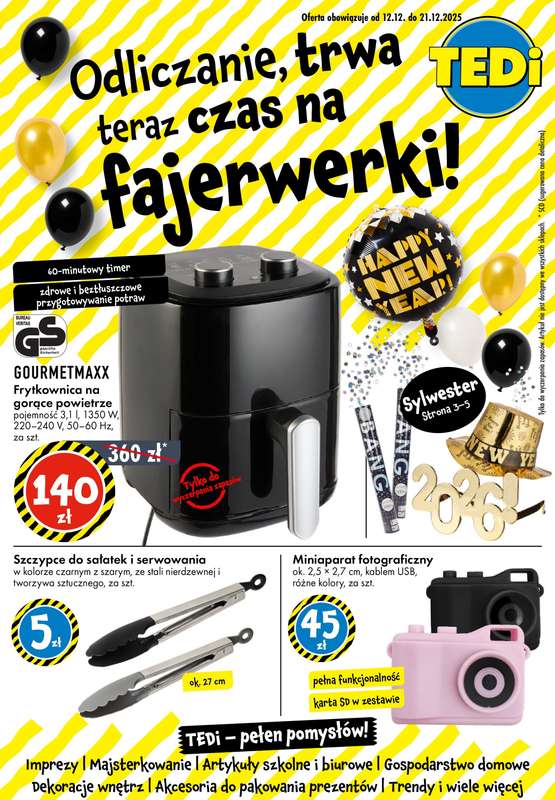 Tedi - gazetka promocyjna Gazetka od piątku 12.12 do niedzieli 21.12