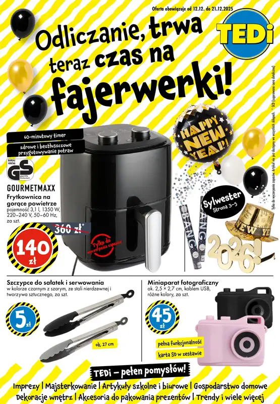 Tedi - gazetka promocyjna Gazetka od piątku 12.12 do niedzieli 21.12