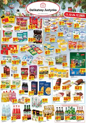 Delikatesy Justynka - gazetka promocyjna Gazetka od czwartku 11.12 do środy 24.12