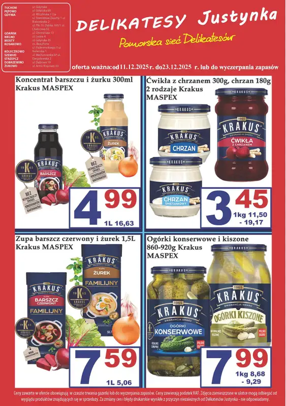 Delikatesy Justynka - gazetka promocyjna Gazetka od czwartku 11.12 do środy 24.12 - strona 4