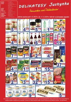 Delikatesy Justynka - gazetka promocyjna Gazetka od czwartku 11.12 do środy 17.12 - strona 3