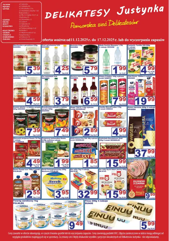 Delikatesy Justynka - gazetka promocyjna Gazetka od czwartku 11.12 do środy 17.12 - strona 3