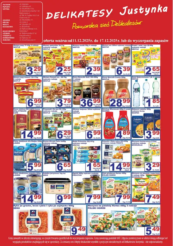 Delikatesy Justynka - gazetka promocyjna Gazetka od czwartku 11.12 do środy 17.12 - strona 2