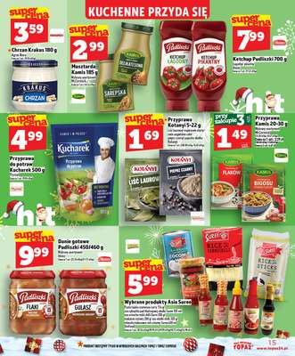 TOPAZ - gazetka promocyjna SuperCeny na Święta od czwartku od czwartku 18.12 do wtorku 23.12 - strona 15