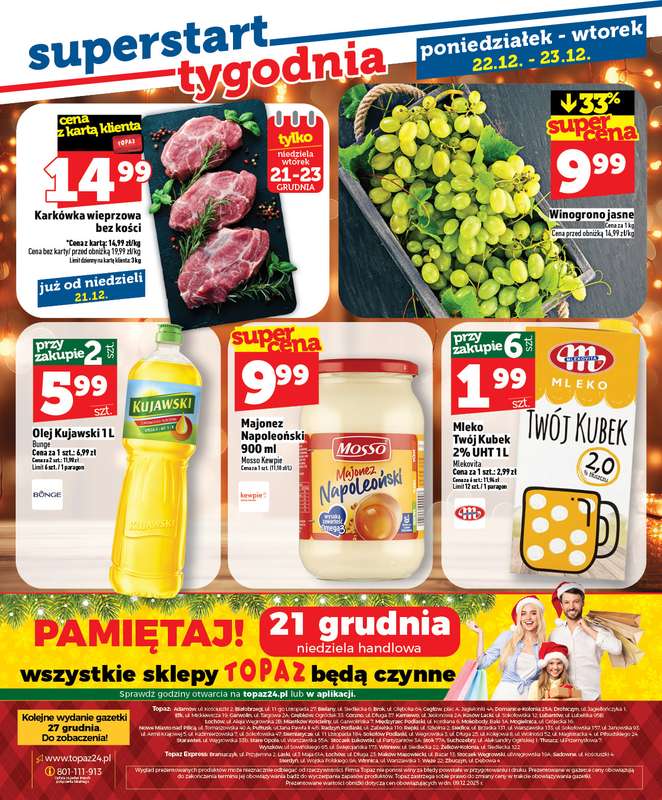 TOPAZ - gazetka promocyjna SuperCeny na Święta od czwartku od czwartku 18.12 do wtorku 23.12 - strona 32