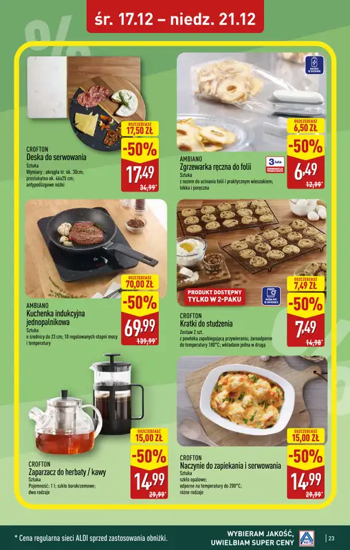 Aldi - gazetka promocyjna BIAŁYSTOK: WIELKIE OTWARCIE już w środę: 17.12! od środy 17.12 do niedzieli 21.12 - strona 23