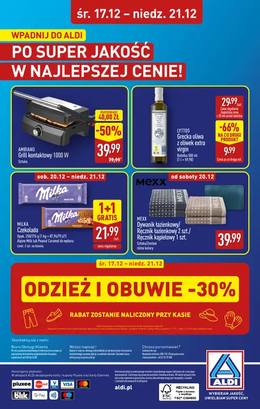 Aldi - gazetka promocyjna KRAKÓW: WIELKIE OTWARCIE już w środę: 17.12! od środy 17.12 do niedzieli 21.12 - strona 32