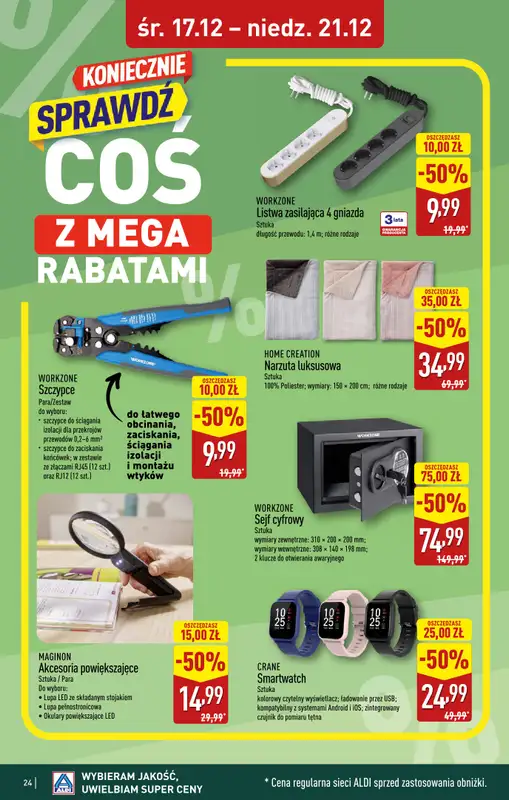 Aldi - gazetka promocyjna KRAKÓW: WIELKIE OTWARCIE już w środę: 17.12! od środy 17.12 do niedzieli 21.12 - strona 24