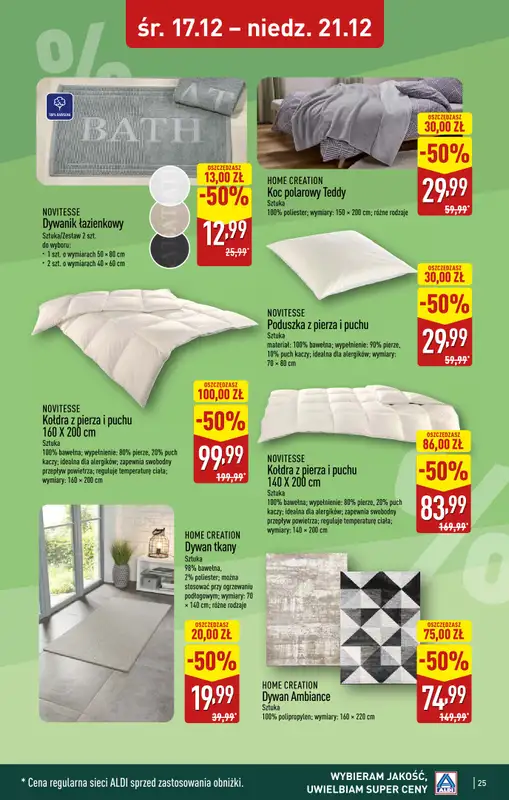 Aldi - gazetka promocyjna KRAKÓW: WIELKIE OTWARCIE już w środę: 17.12! od środy 17.12 do niedzieli 21.12 - strona 25