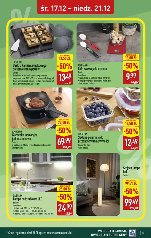 Aldi - gazetka promocyjna KRAKÓW: WIELKIE OTWARCIE już w środę: 17.12! od środy 17.12 do niedzieli 21.12 - strona 23