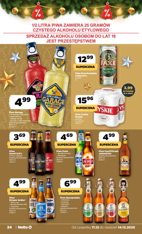Netto - gazetka promocyjna Gazetka Spożywcza od czwartku 11.12 do niedzieli 14.12 - strona 24
