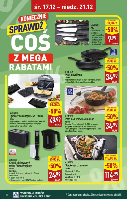 Aldi - gazetka promocyjna GRUDZIĄDZ: WIELKIE OTWARCIE już w środę: 17.12! od środy 17.12 do niedzieli 21.12 - strona 22