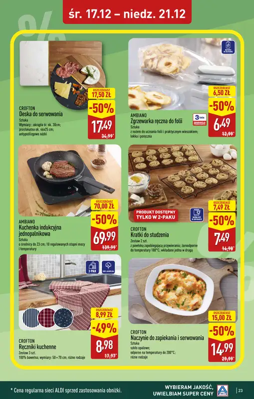 Aldi - gazetka promocyjna GRUDZIĄDZ: WIELKIE OTWARCIE już w środę: 17.12! od środy 17.12 do niedzieli 21.12 - strona 23
