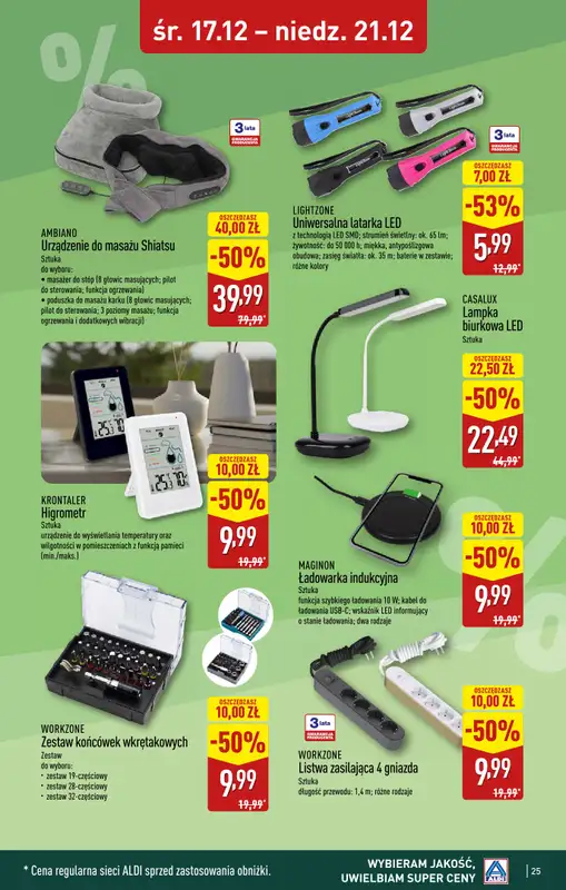 Aldi - gazetka promocyjna GRUDZIĄDZ: WIELKIE OTWARCIE już w środę: 17.12! od środy 17.12 do niedzieli 21.12 - strona 25