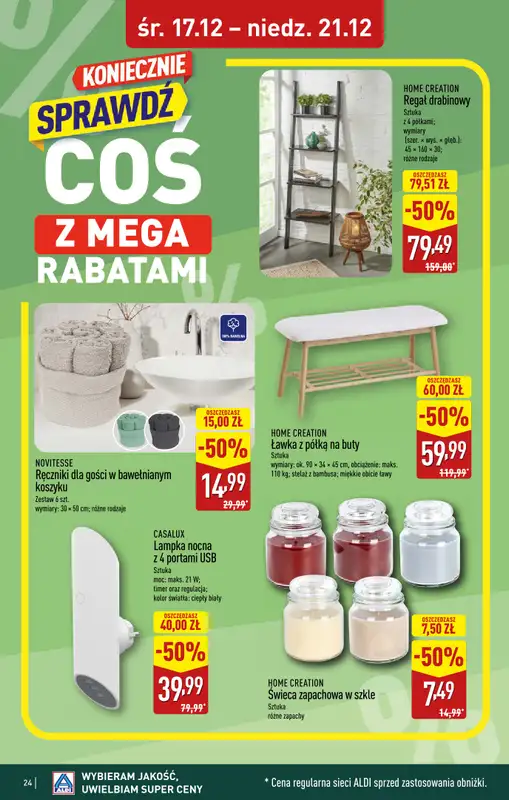 Aldi - gazetka promocyjna GRUDZIĄDZ: WIELKIE OTWARCIE już w środę: 17.12! od środy 17.12 do niedzieli 21.12 - strona 24